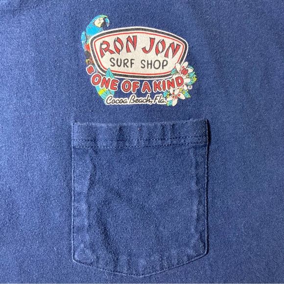 Ron Jon Surf Shop Men’s 2XL Shirt Navy Sunset Parrot Cocoa Beach Classic Logo - Picture 3 of 15